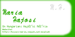 maria hajosi business card